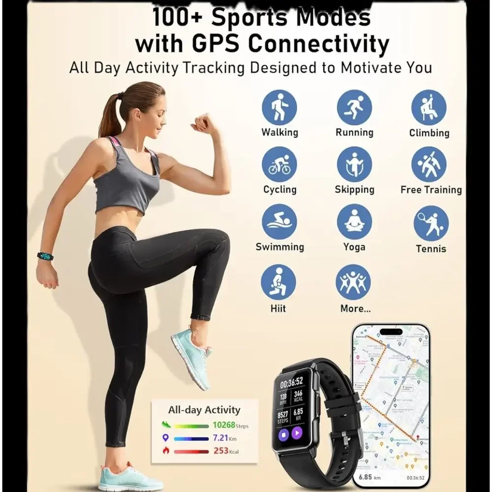 Smart Watch Health Fitness Tracker with 24/7 Heart Rate